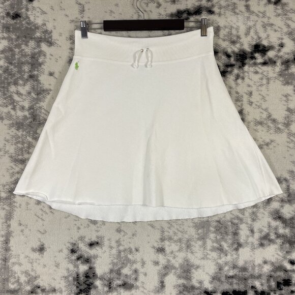 Vintage Ralph Lauren Skirt Womens Size Small White Fit Flare Preppy Sporty - Picture 1 of 9